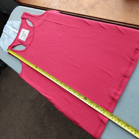 2X Ruby Red Ribbed Seamless Racerback Tank Top Zenana oversized Plus Sz comfort - Picture 7 of 9